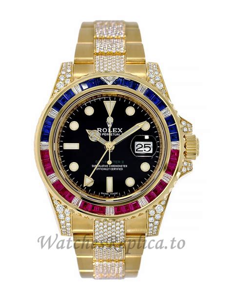 gold diamond rolex replica